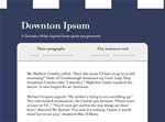 Downton Ipsum