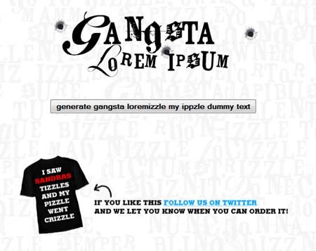 Gansta Lorem Ipsum