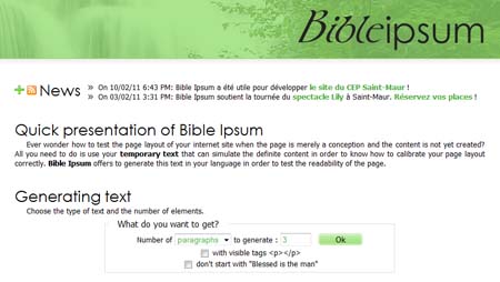 Bible Ipsum