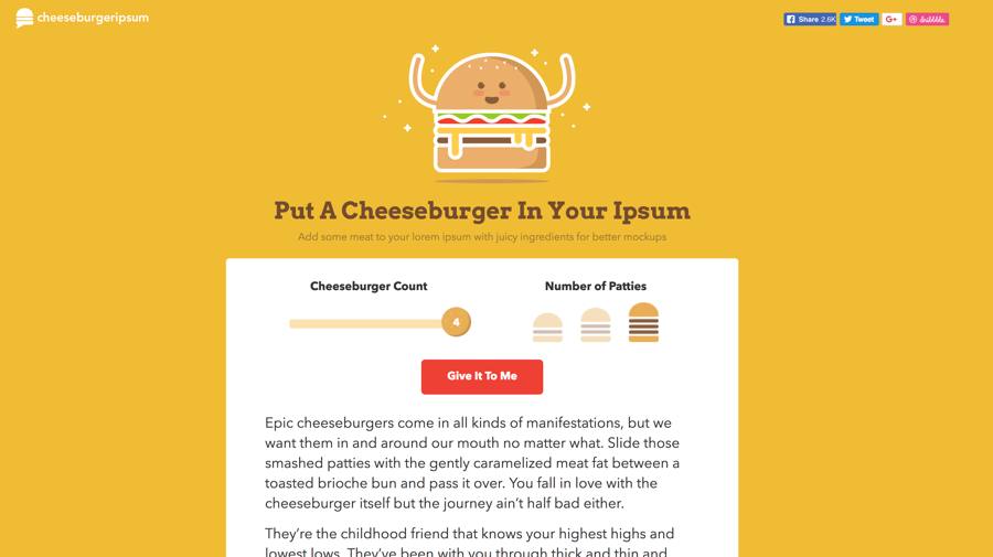 Cheeseburger Ipsum