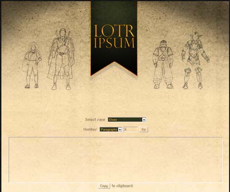 Lord of the Rings Ipsum