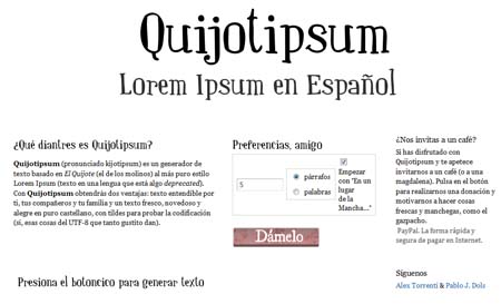 Quijot Ipsum