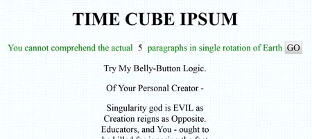 Time Cube Ipsum